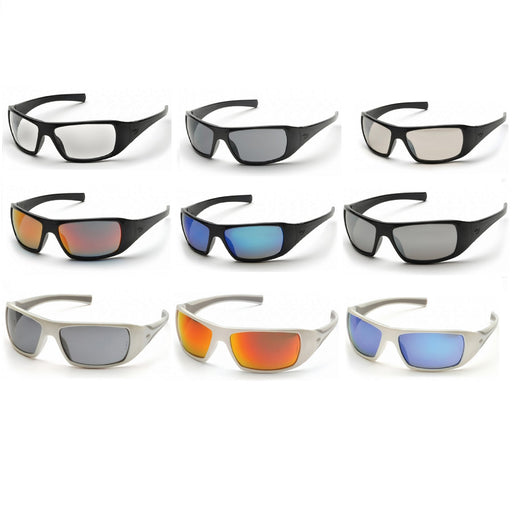 Pyramex Goliath Safety Glasses, Rubber Temples, Sporty Style Sunglass, ANSI Z87.1 - BHP Safety Products